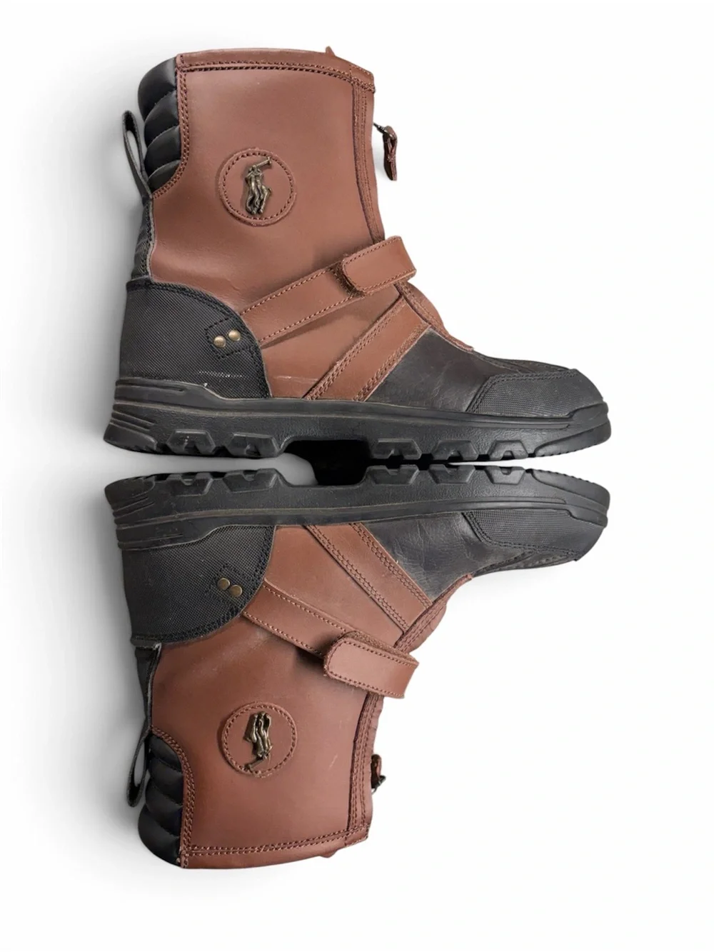 Polo by Ralph Lauren Brown and Black Leather Boots